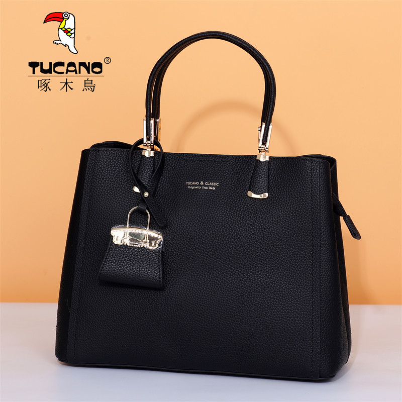 啄木鸟女包手提包真皮头层牛皮大容量单肩斜挎包大气轻奢官网正品
