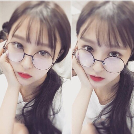 cos配饰圆形银白边眼镜 真志村新八 陆生 学生弱气款平光镜