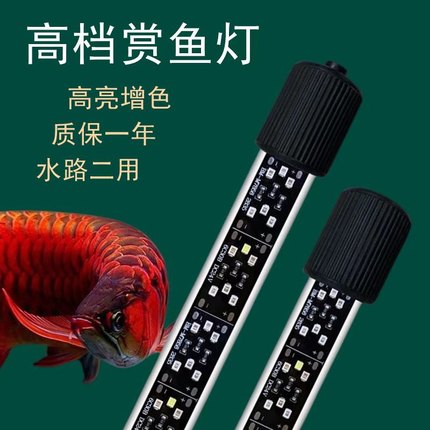 鱼缸灯led防水灯照明水族箱潜水灯水草灯锦鲤金龙红龙鱼灯管专用