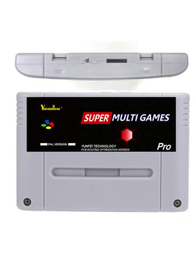 外贸版SFC/SNES超任烧录卡SUPER MUTI GAMES烧录卡带8G TF带游戏