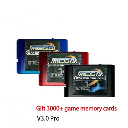 跨境产品MDV3PRO烧录卡3000合一游戏带TF卡8G兼容市面MD游戏机