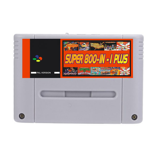 跨境出口SFC/SNES烧录卡Super 800合一PLUS游戏卡