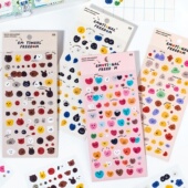 情绪自由表情包手帐贴纸可爱卡通彩色笑脸心情迷你小表情儿童贴画