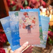 浪漫画廊异形明信片复古油画风贺卡生日风景文艺名画小卡片