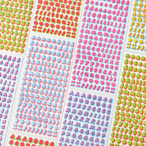 可口奶冻英文字母数字手帐贴纸
