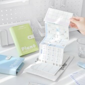 Planwith2026年奏折本日程本活页本皮面笔记本本子记事本手账本