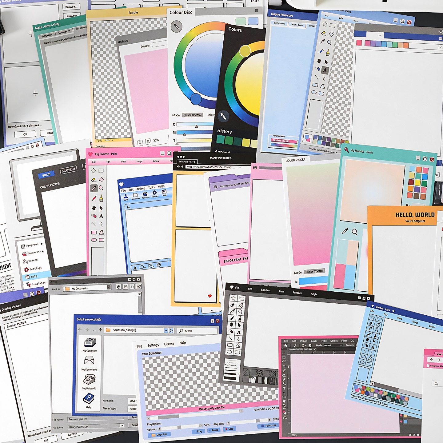 素材包自由拼贴手帐便签纸无粘性