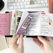 M5活页替芯收纳口袋内芯便签手帐活页本内芯彩色活页纸内页三折