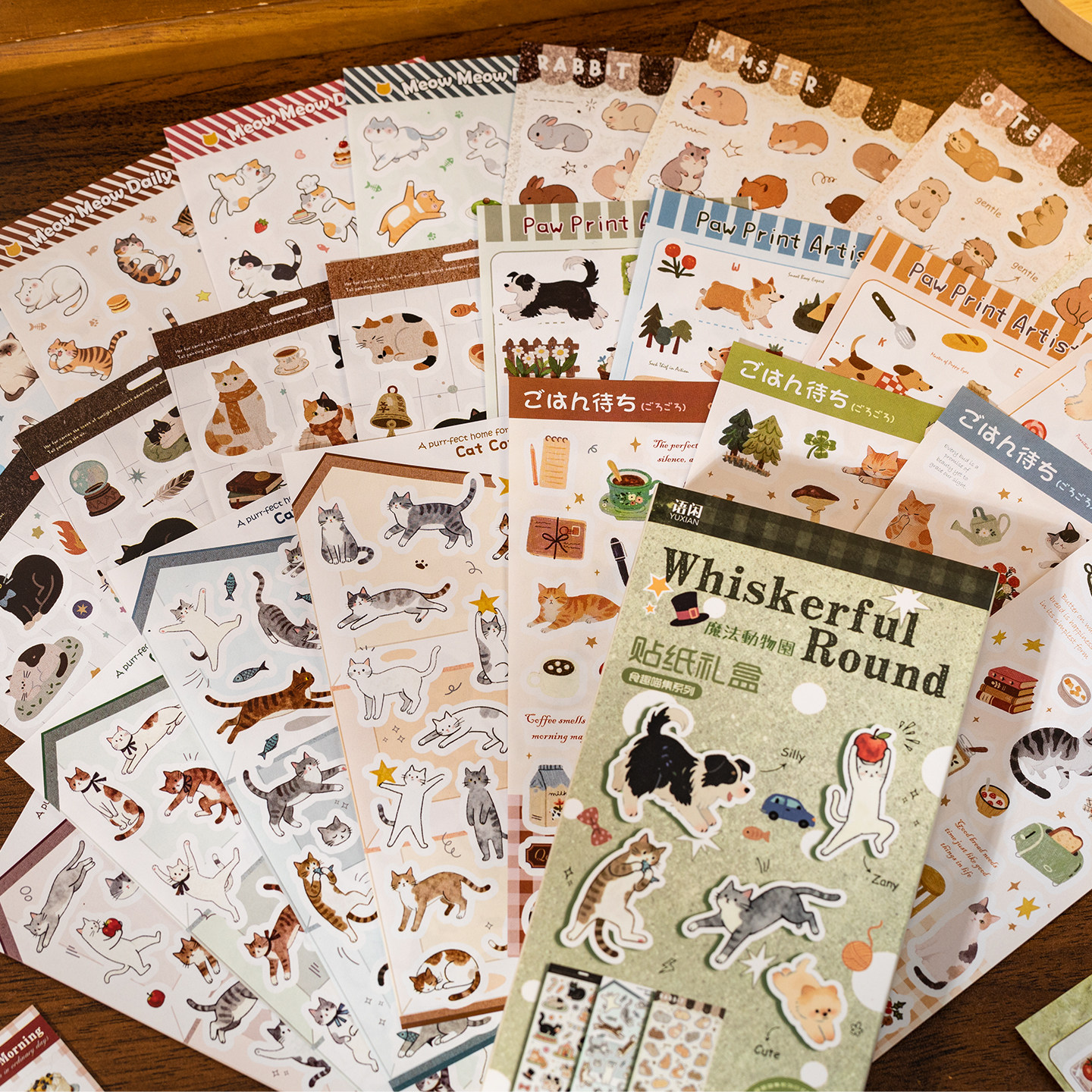 语闲食趣喵集日式贴纸礼盒可爱卡通猫咪手帐素材日记装饰贴画套装,文具电教/文化用品/商务用品,贴纸/立体贴纸,淘宝优惠券,粉丝福利购,淘宝优惠卷