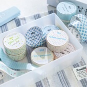 糖诗彩糖小岛手帐胶带波点盐甜系基础手账素材装 饰贴纸