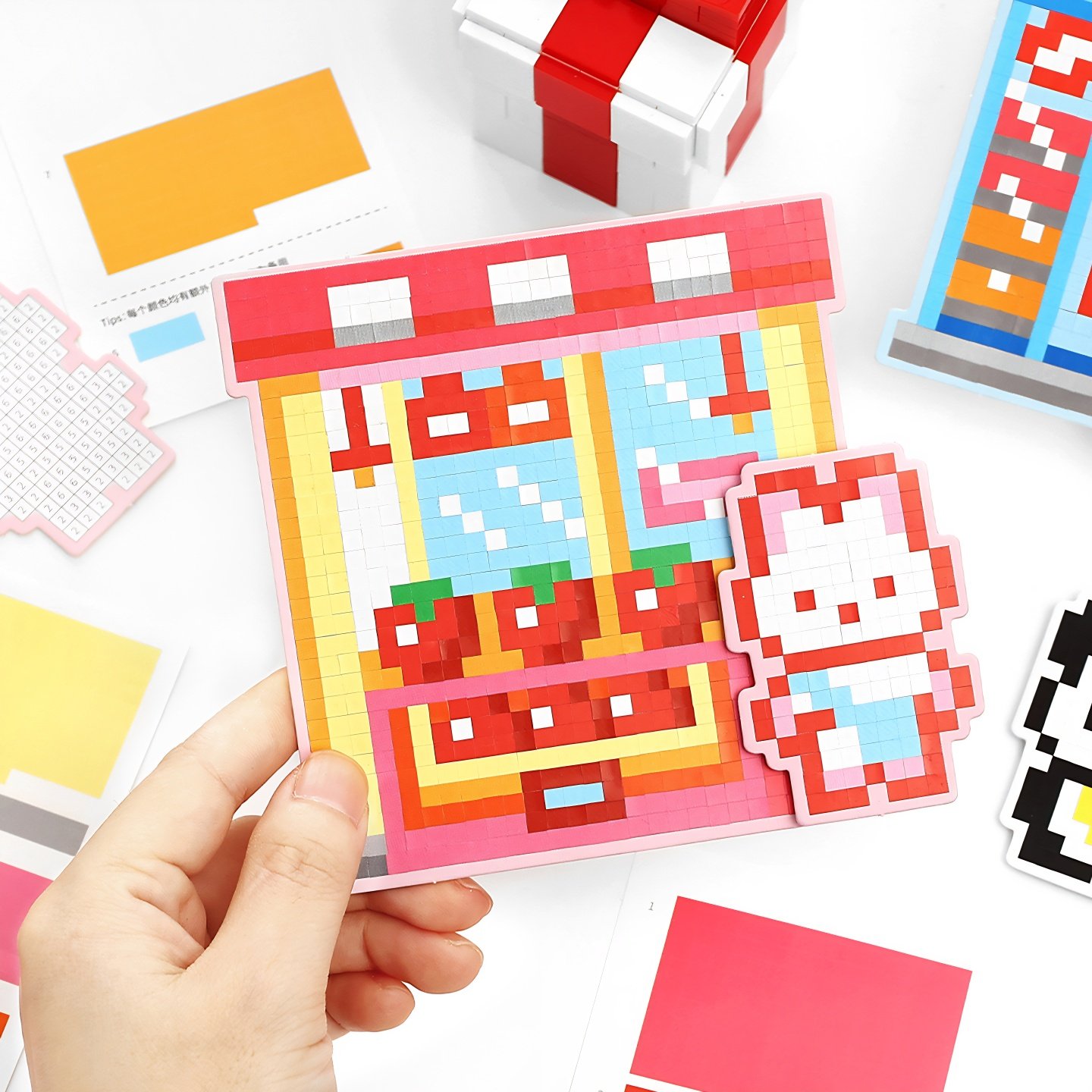 infeelme像素画拼豆贴纸手工diy玩具马赛克迷你拼豆豆贴画第四弹