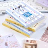 100张色彩收集书写纸素材本韩系便签本ins风手帐背景纸手账素材纸