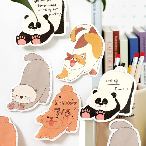 infeelme起床啦异形便利贴可爱卡通动物手帐素材学生用便条n次贴