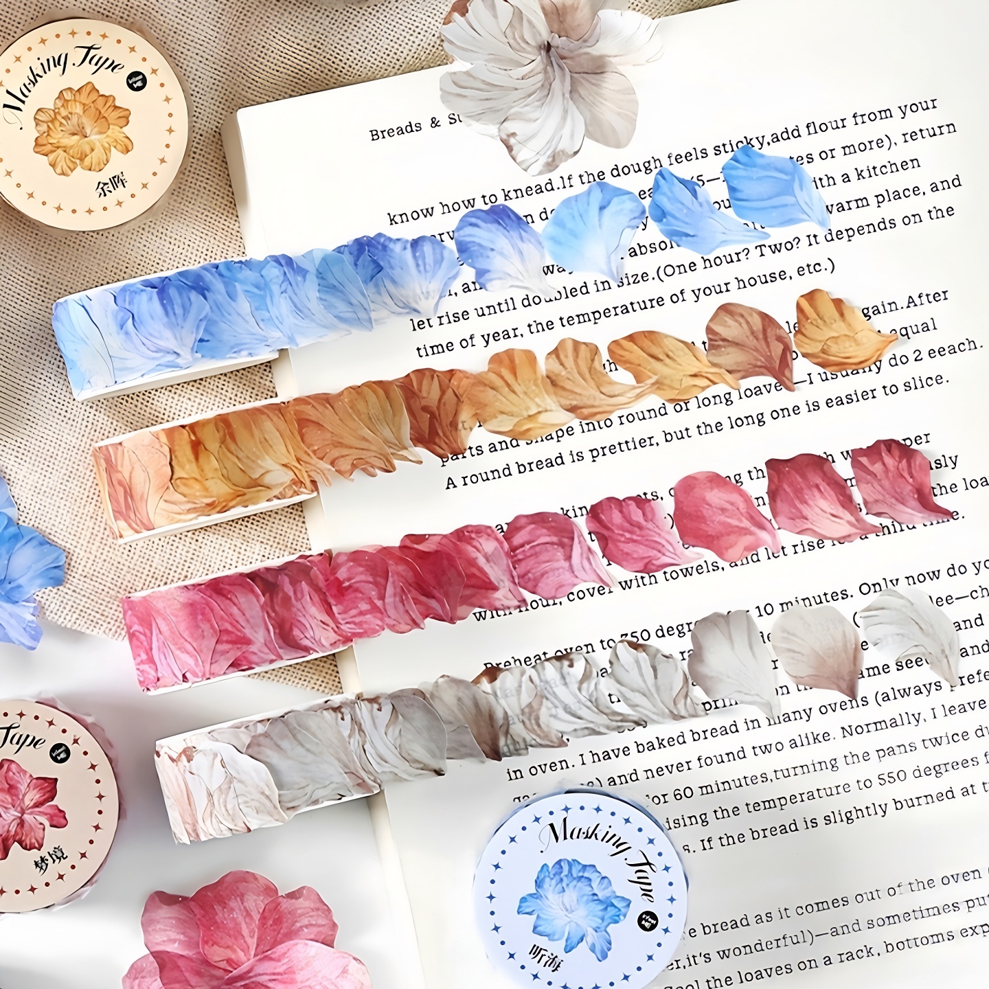 infeelme单片和纸手帐异形胶带植物花朵樱花小花瓣形状diy贴纸