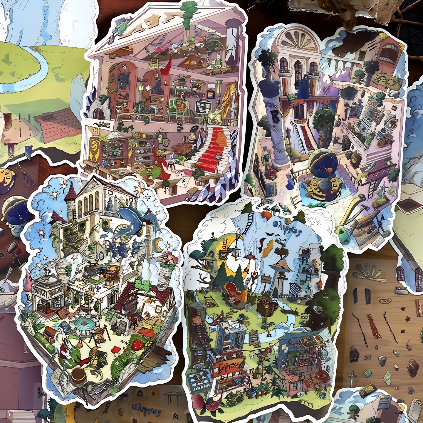 infeelme我的小屋第十四弹造景贴纸大号微缩场景贴画14.0高难度,文具电教/文化用品/商务用品,贴纸/立体贴纸,淘宝优惠券,粉丝福利购,淘宝优惠卷