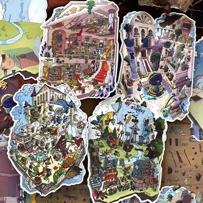 infeelme我的小屋第十四弹造景贴纸大号微缩场景贴画14.0高难度