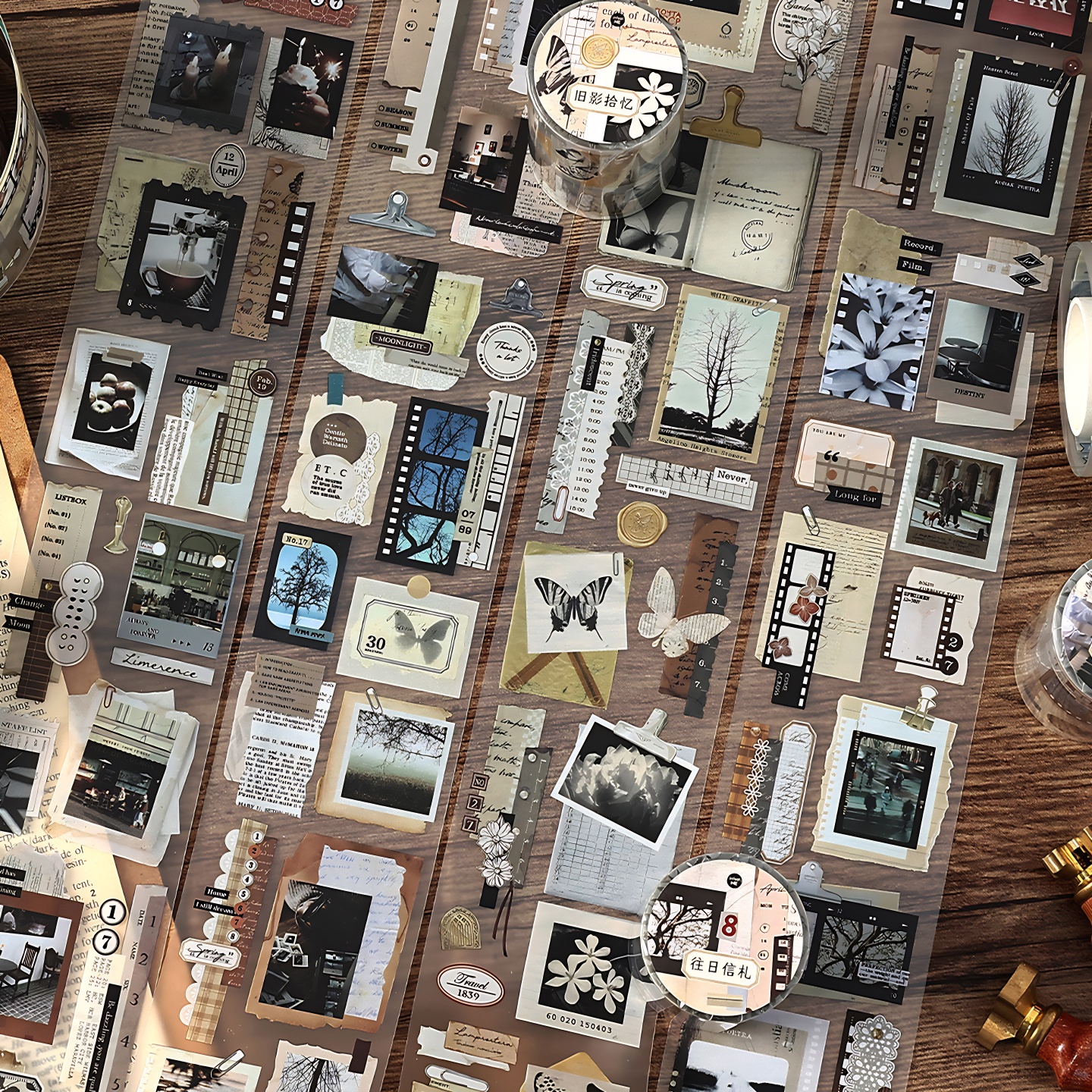 infeelme影像诗集雾面PET手帐胶带复古风景杂志ins风手账贴纸