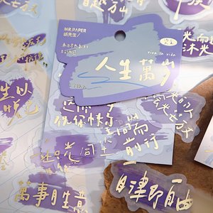 贴纸来日方长励志文字pvc透明贴