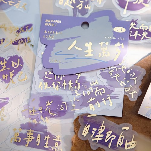 贴纸来日方长励志文字pvc透明贴