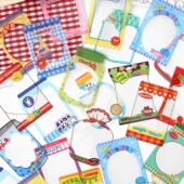 infeelme糖果分享PET大尺寸手帐贴纸透明防水边框对话框手账贴画