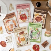 甜蜜收集烘焙咖啡手帐和纸贴纸食物美食饮料蛋糕手账素材装 饰贴画