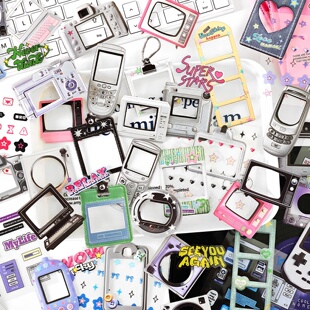 infeelme漫长热爱白卡PET手帐素材包复古韩系ins风杂志手账贴纸