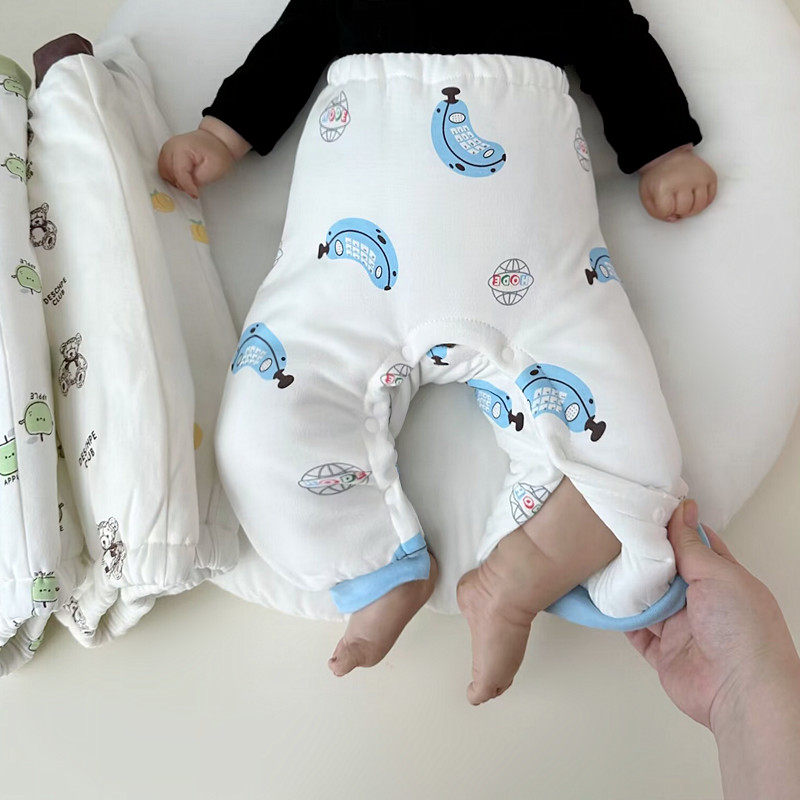 新生儿婴儿棉裤初生男女宝宝带按扣秋冬季夹棉开扣裤子幼儿保暖裤,童装/婴儿装/亲子装,裤子,淘宝优惠券,粉丝福利购,淘宝优惠卷