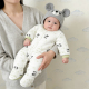 新生儿冬季 婴儿衣服加厚包脚连体衣保暖男女宝宝棉服爬服连身衣