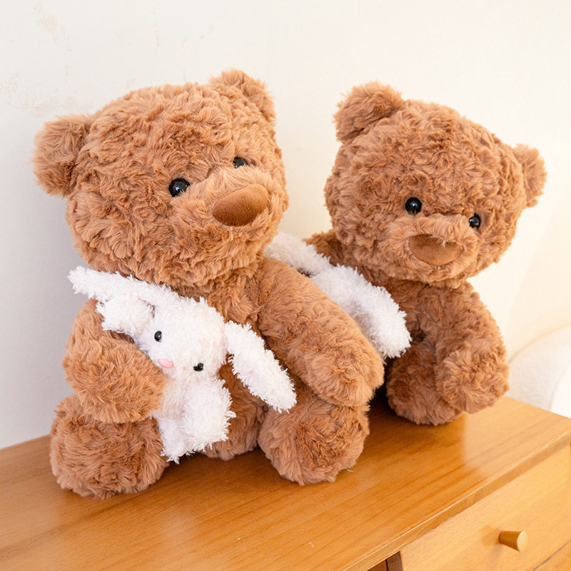 可爱抱抱熊公仔兔子玩偶泰迪熊娃娃毛绒玩具小熊抱枕情人节礼物