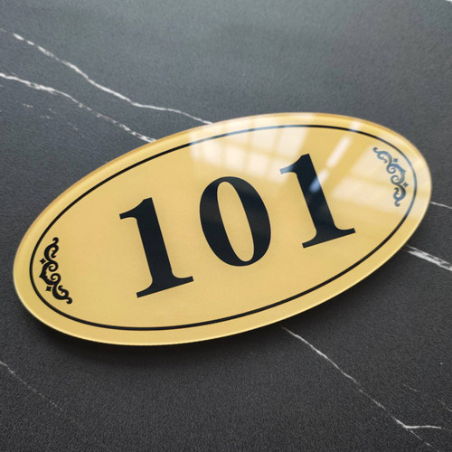 亚克力颜色精美光亮门牌号定制