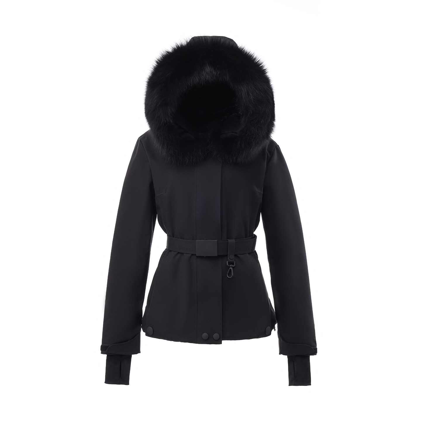 防风防水可脱卸狐狸毛领羽绒服