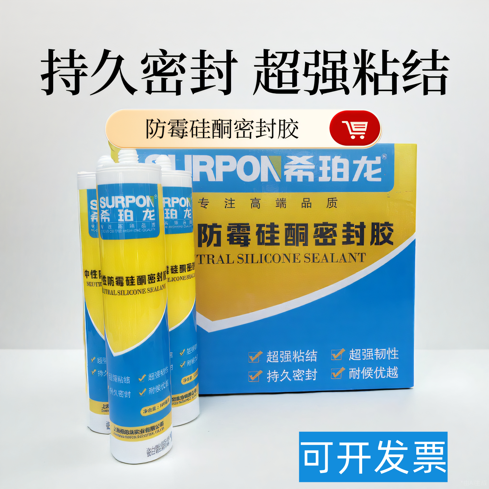 希珀龙玻璃胶防霉防水持久密封