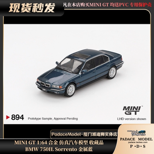 [PDS]MINI GT 1:64  BMW 750IL Sorrento 金属蓝 合金 车模