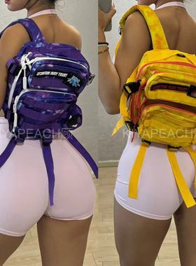 KIYA PEACH顾 狼头健身运动双肩背包9L女款小包战术包