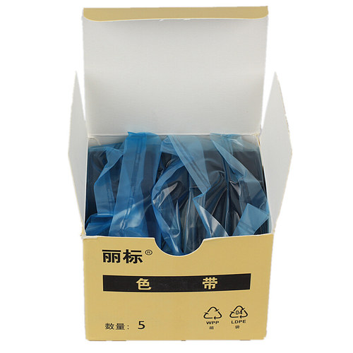 丽标线号机色带LB-200BK 丽标线缆标志打印机专用色带 黑色100米
