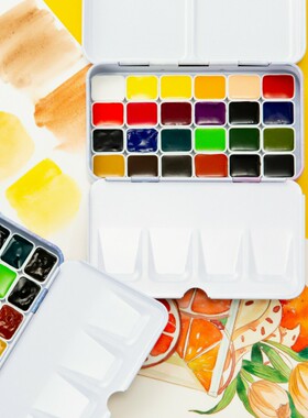 德国史明克大师级学院级24/36色水彩颜料固体分装新手1/2ml三彩禾