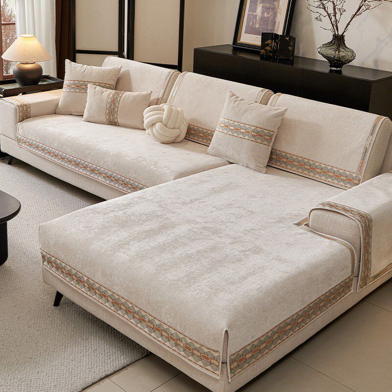 【唯蒂妮】三座一贵妃沙发垫子四季通用雪尼尔防滑高级感套罩盖布