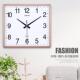 方形电子钟表挂钟客厅静音家用简约创意时尚 免打孔石英钟表挂墙上
