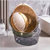 透明PET洗脸盆家用大号洗菜洗头盆婴儿脸盆加厚塑料洗衣盆可悬挂