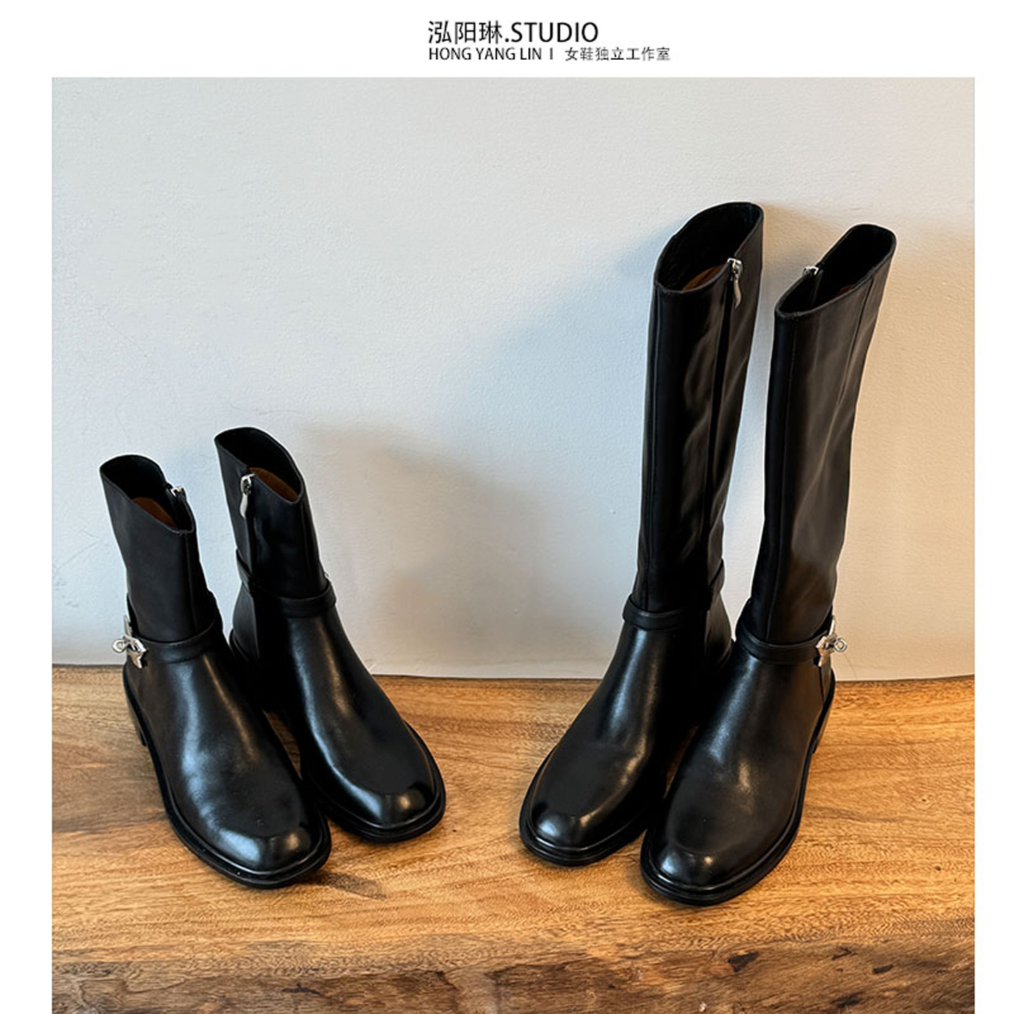 泓阳琳~长筒靴子女款短靴冬季2025新款巨好看爆款骑士靴高筒长靴