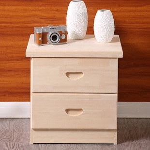 松木床头柜 实木简约斗柜田园床边柜 储物柜小角柜子 收纳柜实木