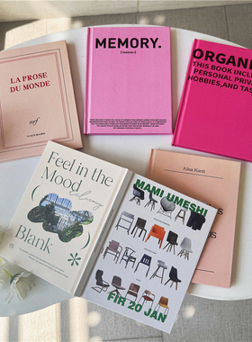 ins粉色英文封面笔记本博主家居杂志装饰创意摆拍拍照道具日记本
