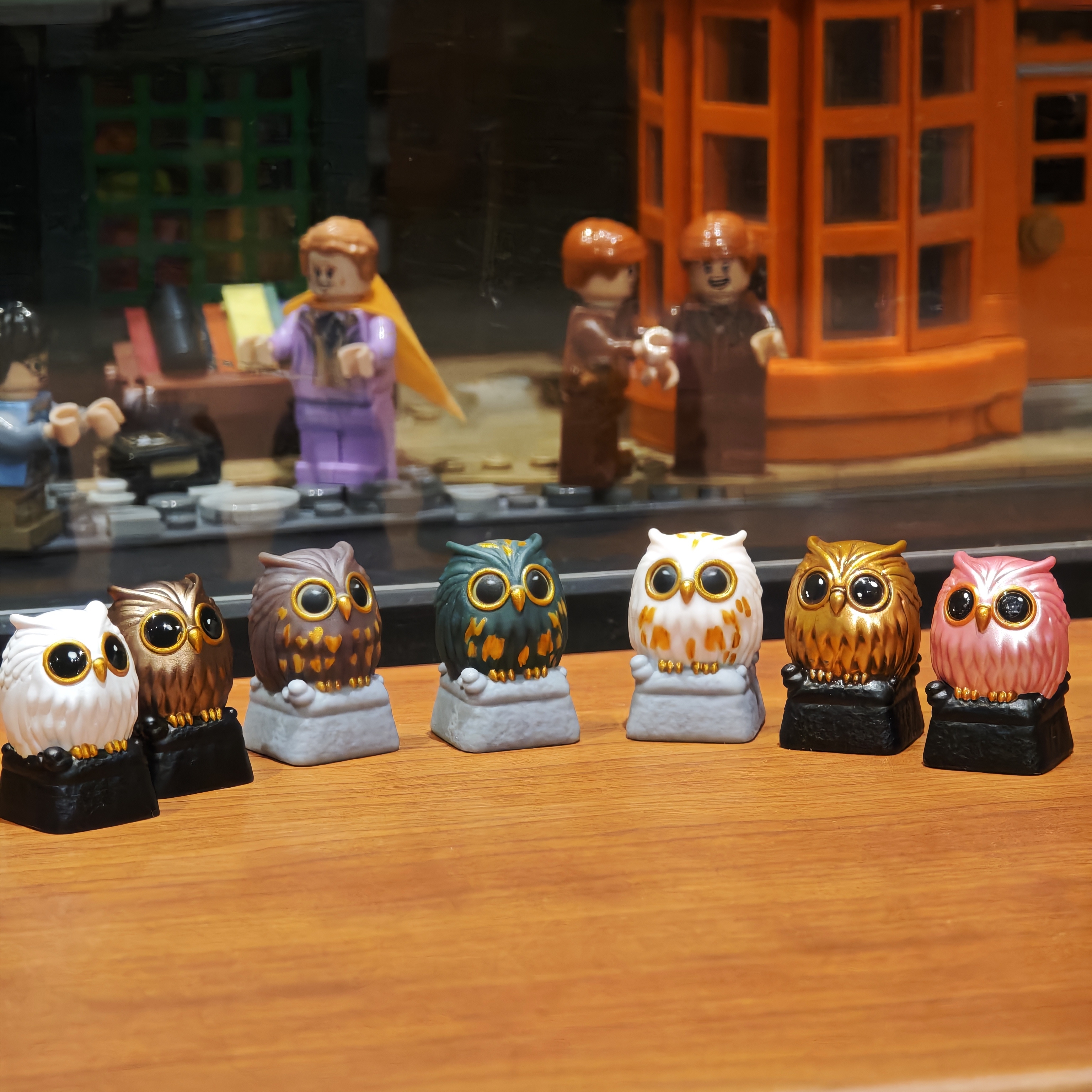 猫头鹰键帽原创设计可爱卡通