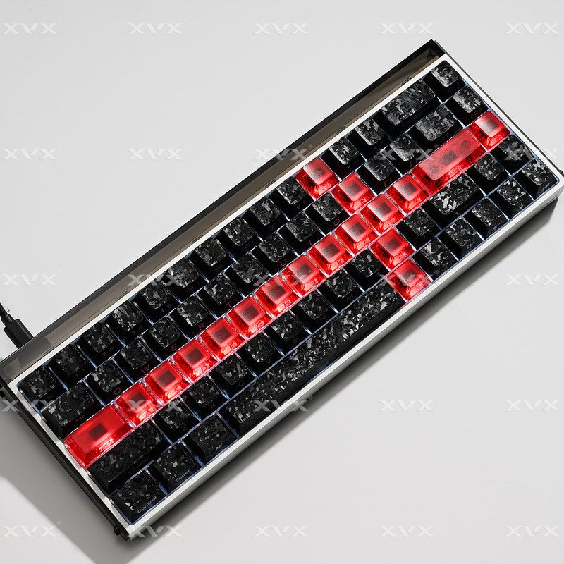 wooting碳纤维XVX机械帽纹键侧刻原厂纹理不透磁轴键盘锻碳帽