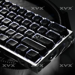 XVX水晶果冻2.0键帽侧刻加厚PC客制化机械键盘键帽HiFi声包跨境