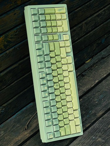 打工人春日绿色奶系热升华键帽适配61/104/68/87/98等机械键盘