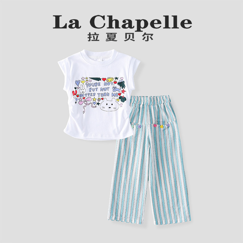 女童夏装无袖休闲运动套装时尚潮