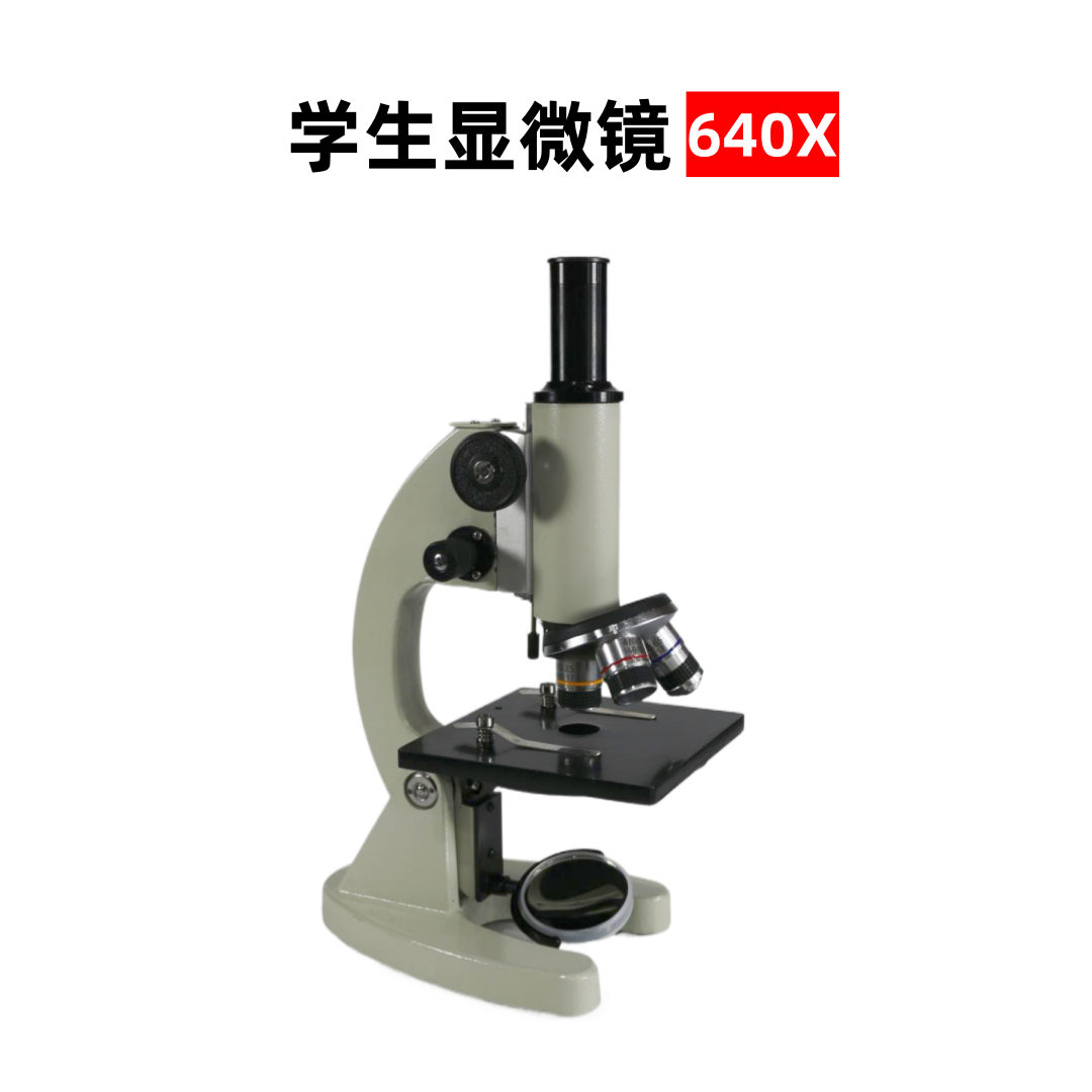 灵峰XSP-02-640X，生物光学显微镜学生生物实验同款实验教学用