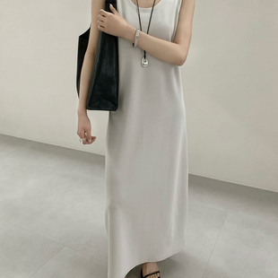 背心裙连衣裙1518 懒人伴侣U领长款 柒外 足百搭包容性巨好～妥妥