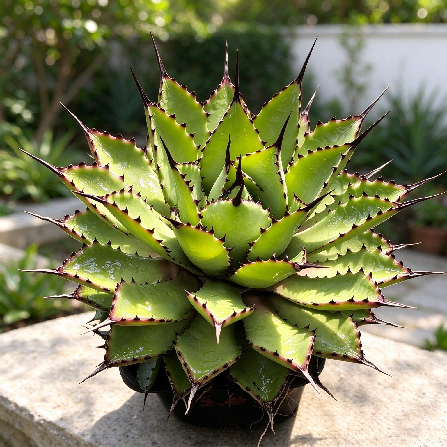 强曲八雷八荒雷神龙舌兰Agave 'Hakkouraijin'带盆栽好高端稀有